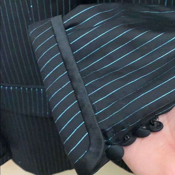 Versus by Versace Metallic Pinstripe Jacket 52R - Picture 3 of 7